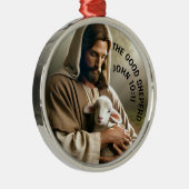 JESUS WITH LAMB CHRISTMAS ORNAMENT メタルオーナメント (右)