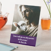 Jesus With Lamb Pedestal Sign 台座サイン (インサイチュ)