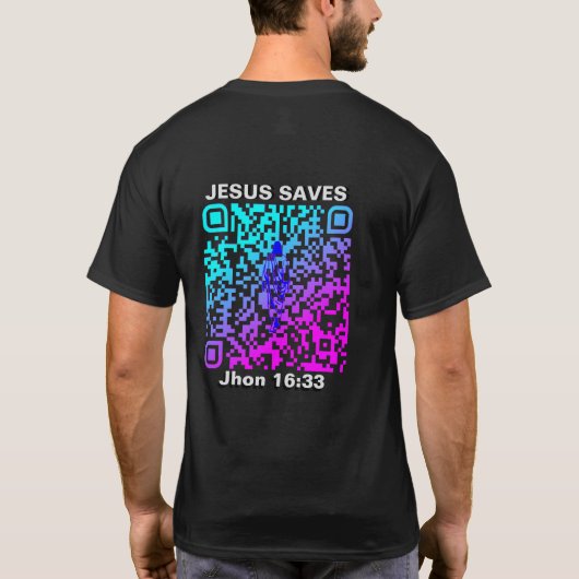 Jesus won a promotional code for clothing to save  tシャツ (裏面)
