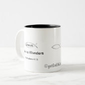 Jesus Works 疑問に思 gotGod316.com ツートーンマグカップ (正面左)