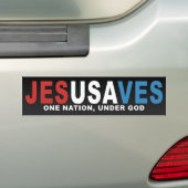 JesUSAves バンパーステッカー (車上)