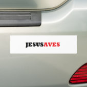 JESUSAVES バンパーステッカー (車上)