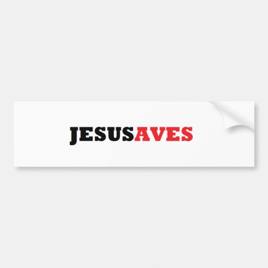 JESUSAVES バンパーステッカー (正面)