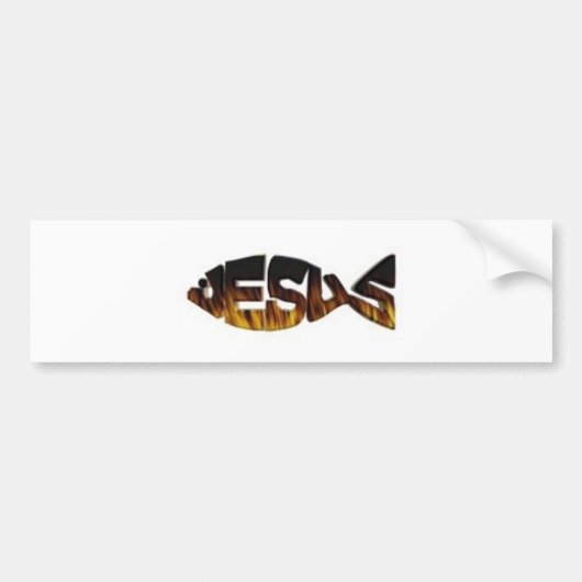 jesusfirefish バンパーステッカー (正面)
