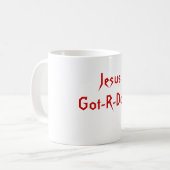 JesusGot Rされる コーヒーマグカップ (正面左)