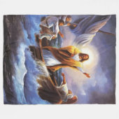 JESUSin a BOAT フリースブランケット (正面(横))