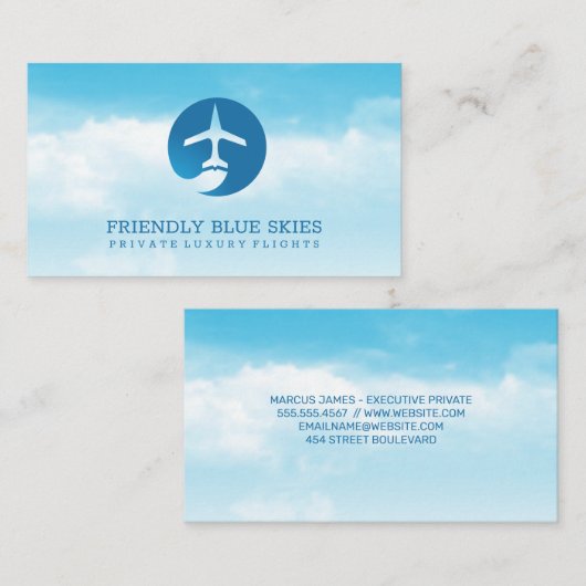 Jetロゴ |雲と空 名刺 (正面/裏面)