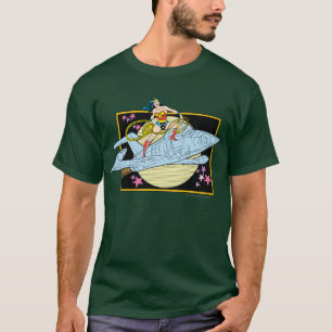 Jet疑問に思を持つ女性 Tシャツ