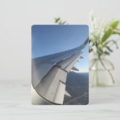 Jet離れ飛行機ノートカード サンキューカード (スタンド正面)