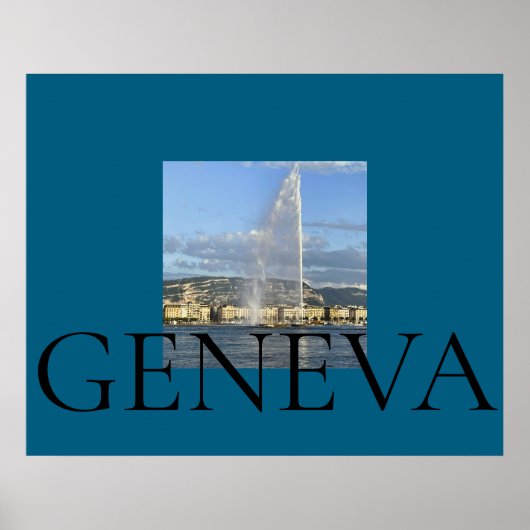 Jet d'Eau in Geneva ポスター (正面)