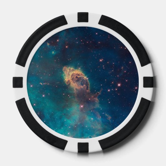 Jet in Carina- WFC3 UVISフルフィールド ポーカーチップ (正面)