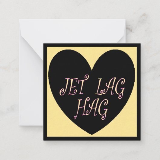 JET LAG HAG TRAVEL DESIGN ノートカード (正面)