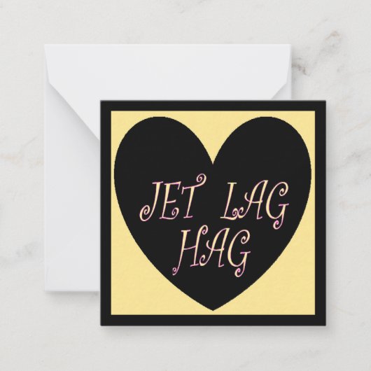 JET LAG HAG TRAVEL DESIGN ノートカード (正面)