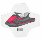 Jet ski cartoon illustration サッカーボール (フラット)