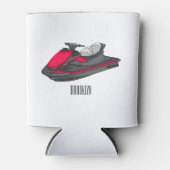Jet ski cartoon illustration 缶クーラー (正面)