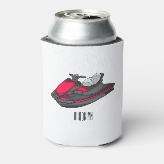 Jet ski cartoon illustration 缶クーラー (缶裏面)