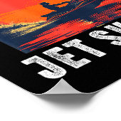 Jet ski for men women dad boy jet skiing driver ポスター (角)