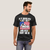 Jet Ski If It Involves Jet Ski And Beer American F Tシャツ (正面フル)