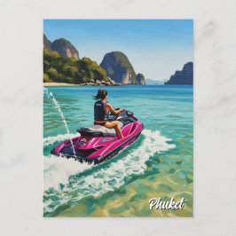 Jet Ski in Phuket Patong Beach Thailand Travel ポストカード