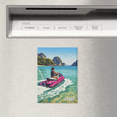 Jet Ski in Phuket Patong Beach Thailand Travel マグネット (インサイチュ (食洗機))