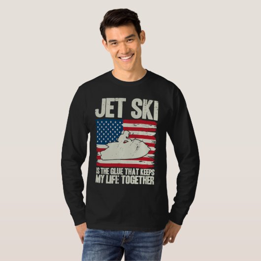 Jet Ski Keeps My Life Together American Flag Tシャツ (正面フル)