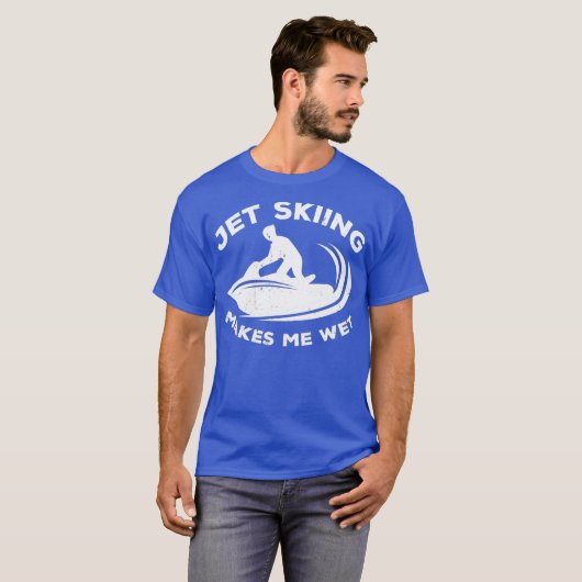 Jet ski rider makes me wet - water scooting  jet tシャツ (正面フル)
