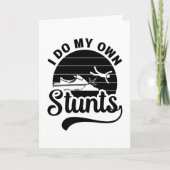 Jet Skiing I Do My Own Stunts Jet Ski Retro Jetski カード (正面)