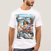 Jet skis and ATVs on the Beach Tシャツ (正面)
