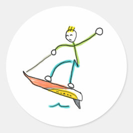 Jetboard Stickman ラウンドシール