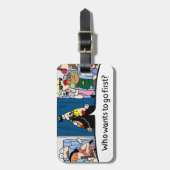 Jetlagged漫画|最初荷物のラベル行きます ラゲッジタグ (正面縦)