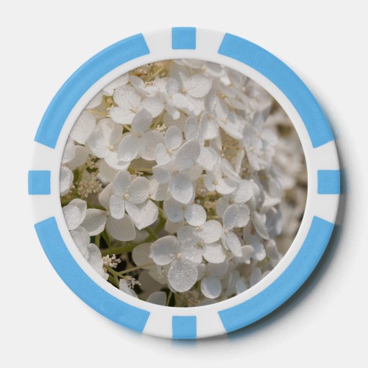 Jeton de poker, fleurs blanche ポーカーチップ (正面)