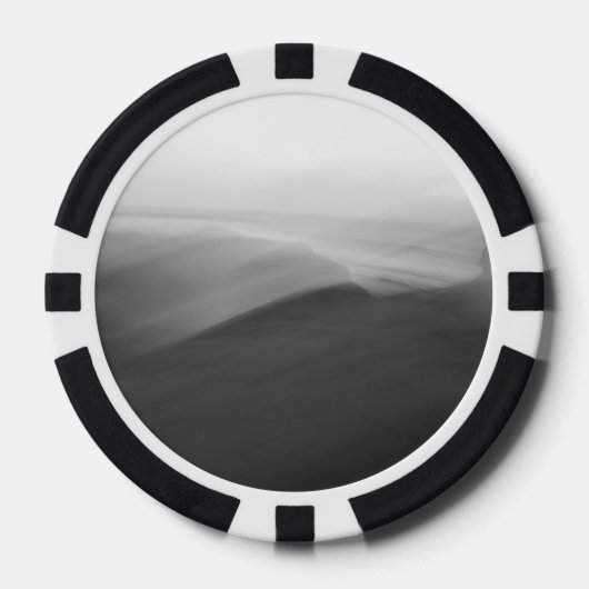 Jeton de poker photo abstraite noir et blanc ポーカーチップ (正面)