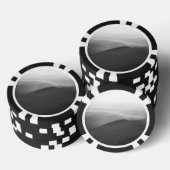 Jeton de poker photo abstraite noir et blanc ポーカーチップ (積み重ね)