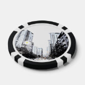 Jeton de poker, photo de ville la nuit ポーカーチップ (シングル)
