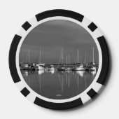 Jeton de poker photo noir et blanc, bateaux ポーカーチップ (裏面)