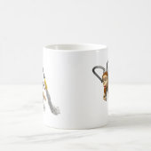 Jetpackの猿の飛行 コーヒーマグカップ (中央)