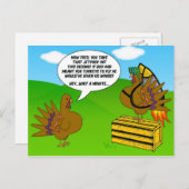 Jetpack付きトルコ – 感謝祭おもしろいはがき シーズンポストカード (正面/裏面)