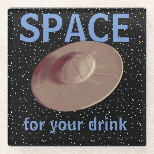 JETPACKCORPSによってSUACERのコースターを飛ばす宇宙UFO ガラスコースター (正面)