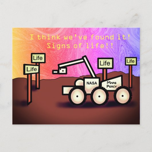 JetPackcorpsによる生活用はがきのパーシー火星シンボルや象徴 ポストカード (正面)