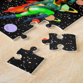 Jetpackcorps著ロケットの女性 ジグソーパズル (側面)