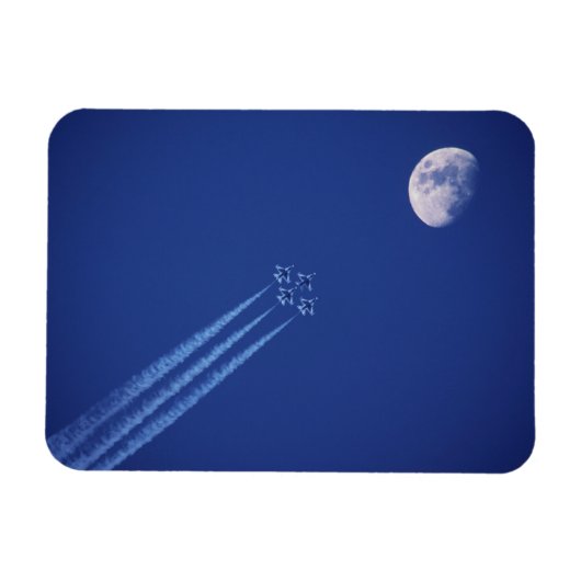 Jets Next to Moon | British Columbia マグネット (横)