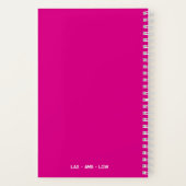 "#JETSET"ピンク旅行ジャーナル ノートブック (裏面)