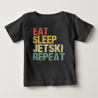 Jetski Eat Sleep Repeat Retro Style Funny ベビーTシャツ