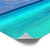 Jetty with boats in a tropical lagoon ポスター (角)