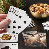 Jeu de carte route 66 avec  aigle en vol. トランプ (インサイチュ)