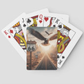 Jeu de carte route 66 avec  aigle en vol. トランプ (裏面)