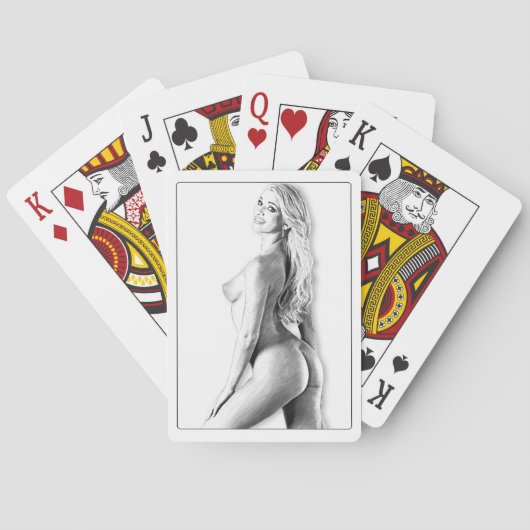 Jeu de cartes ,Femme nue vue de 3/4  トランプ (裏面)
