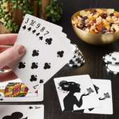Jeu De Cartes La femme papillons blancs トランプ (インサイチュ)