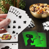Jeu De Cartes La femme papillons verts トランプ (インサイチュ)