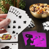 Jeu De Cartes La femme papillons violets トランプ (インサイチュ)